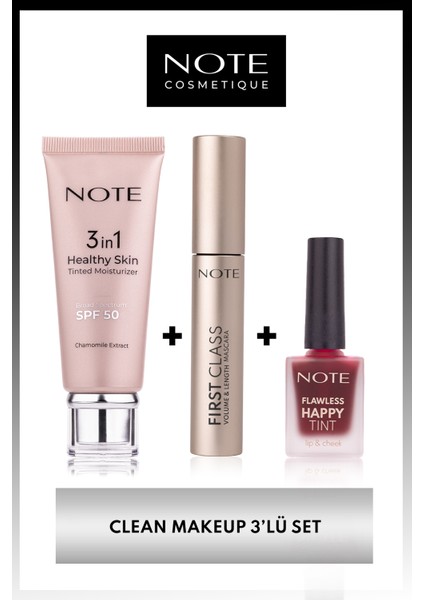Clean Makeup 3'Lü Makyaj Seti