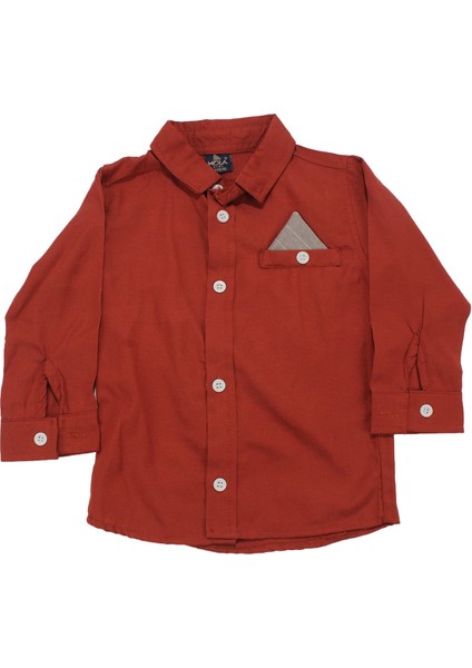 Erkek Çocuk Kiremit Cebi Mendilli Gömlekli 2'li Takım fiyatları