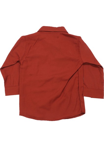 Erkek Çocuk Kiremit Cebi Mendilli Gömlekli 2'li Takım modelleri