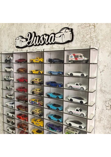 Pleksi Kapaklı 1/64 Ölçek 50ARAÇ Hotwheels Matchbox Metal Araç Uyumlu Model Oyuncak Araba Rafı indirimleri