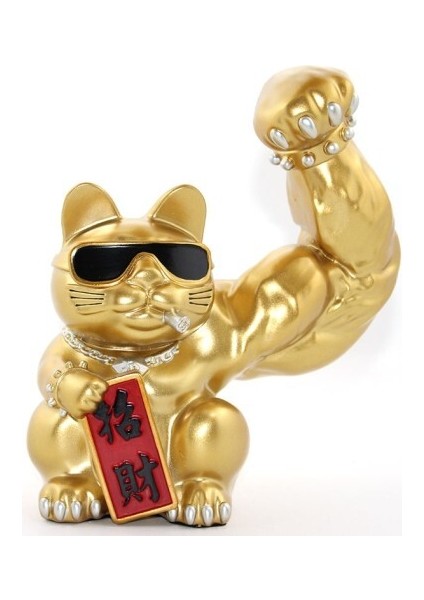 Polyester Şanslı Kedi Figürü Model 2