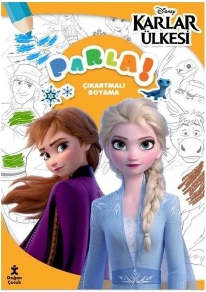 Disney Karlar Ülkesi Parla Çıkartmalı Boyama