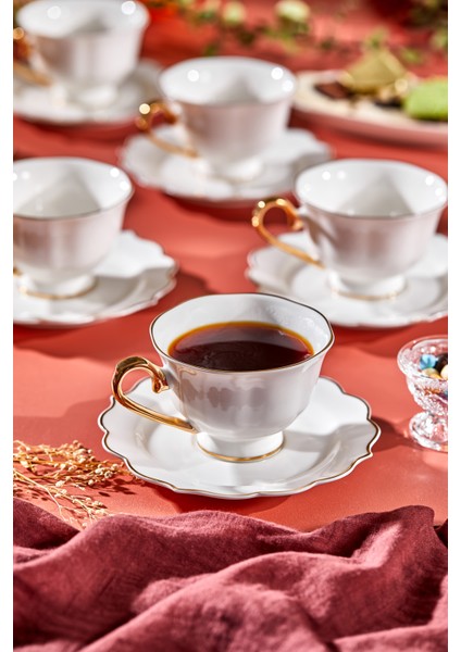 Stella Porselen 6 Kişilik Kahve Fincan Takımı