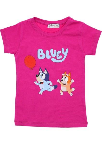 Kız Çocuk T-Shirt Bluey Baskılı