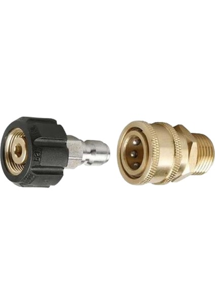 Basınçlı Yıkama Adaptörü Seti Hızlı Bağlantı Kiti Metrik M22 14MM 3/8 Inç Dişi Döner M22 Erkek Bağlantı 5000PSI (Yurt Dışından)
