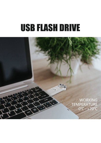 USB Flash Sürücü Metal USB Sopa Pendrive Memory Stick Mini Sevimli Kalem Sürücü Masaüstü Dizüstü Macbook Için (32G) (Yurt Dışından) fiyatları