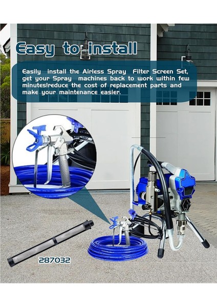 Havasız Sprey Tabancası Filtre Ekranı Seti, 181072 Hava Giriş Filtresi, 244067 Manifold Filtresi, 287032 Sprey Tabancası Filtre Ekranı (Yurt Dışından) fırsatları