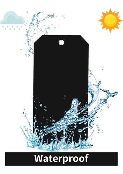 100 Adet 4 3/4 Inç x 2 3/8 Inç Plastik Nakliye Etiketleri Kablolu Boş Etiketleme Etiketleri Su Geçirmez Askılı Etiketler (Siyah) (Yurt Dışından) fırsatları
