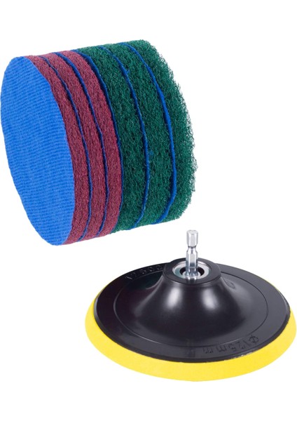 5 Inç Matkap Güç Fırça Kiremit Scrubber Ovma Pedleri Temizleme Kiti, Ağır Ev Temizlik Aracı (Matkap Dahil Değildir) (Yurt Dışından)