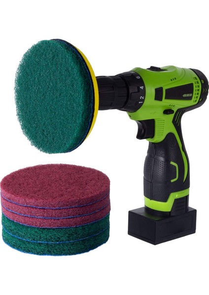 5 Inç Matkap Güç Fırça Kiremit Scrubber Ovma Pedleri Temizleme Kiti, Ağır Ev Temizlik Aracı (Matkap Dahil Değildir) (Yurt Dışından)
