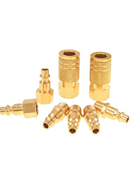 8 Parçalı Hava Çoğaltıcı ve Fiş Kiti Hızlı Bağlantı Hava Parçaları 1/4 Inç Npt Endüstriyel Pirinç Hava Hortumu Bağlantısı Hava Aracı Için (Yurt Dışından)