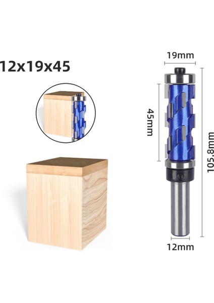 Freze Kesici 12.7mm Shank 45MM Gömme Trim End Mill Katı Karbür Spiral Çift Rulman Cnc Router Bit Ahşap Için (Yurt Dışından)