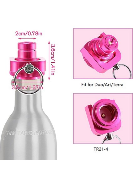 Co2 Hızlı Adaptör Su Karbonatör Duo/art/terra ile Uyumlu, 425G Co2 Silindir 60L Konu TR21-4 Için Hızlı Adaptör (Yurt Dışından)