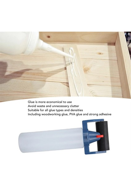2 Adet Tutkal Aplikatörü Rulo Dağıtıcı Pe Plastik Aplikatör Şişesi 8 Oz Tutkal Şişesi Ahşap Işleme Boyama Malzemesi (Yurt Dışından)