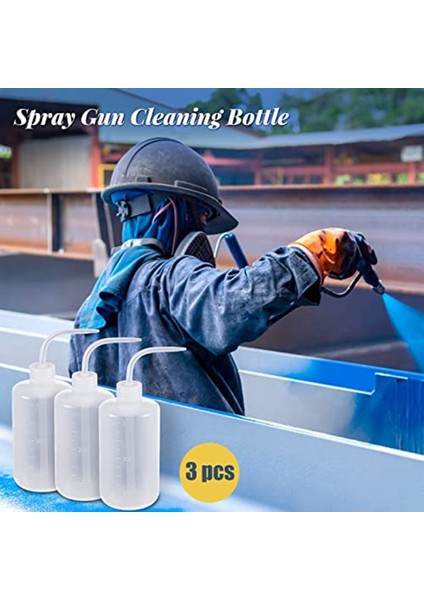 24 Adet Püskürtme Tabancası Temizleme Kiti Sprey Boya 500 ml Plastik Sıkma Yıkama Şişesi Tüp Şişe Fırçaları Boya Tabancası Temizleme Kiti (Yurt Dışından)
