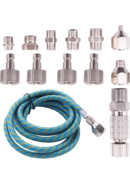 Airbrush Adaptör Seti, Hızlı Çıkarılan Airbrush Adaptör Kiti, Naylon Örgülü Hava Hortumu, Hava Kompresörü ve Airbrush Hortumu Için (Yurt Dışından)