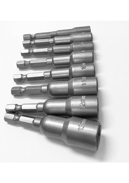 8 Adet 1/4 Inç Hex Manyetik Somun Sürücü Lokma Seti Metrik Darbeli Matkap Uçları 6 Ila 13MM Adaptör (Yurt Dışından) fırsatları