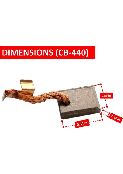 6-Pack Dayanıklı CB-440 Karbon Fırçalar Makita CB-440 CB-448 CB-436 195021-6 194427-5 Için Yedek Karbon Fırçalar (Yurt Dışından)