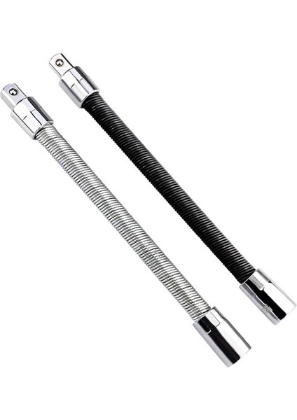2 Adet 1/2'12.5mm Manşon Uzatma Çubuğu Elastik Bağlantı Çubuğu Üniversal Bağlantı Çubuğu Esnek Şaft Destek Çubuğu (Yurt Dışından)