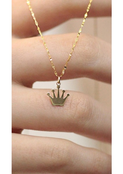 14 Ayar Altın Taç Kolye modelleri