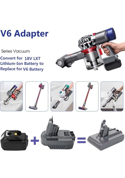 MT18DSV6 Pil Adaptörü Makita 18 V Lityum Pil BL1830 BL1815 Dyson V6 Pil SV04 SV03 DC59 DC58 (Yurt Dışından) fiyatları