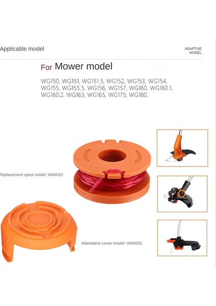 Worx WA0010/WA6531 Makara Biçme Kafası Biçme Hattı Kapağı Çim Halat Makarasını Değiştirmek Için 6 Adet (Yurt Dışından) fiyatları