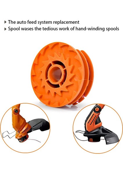 WA0007 / 50022833 Worx WG116 WG119 Kablolu Elektrikli Tel Düzelticiler Için Yedek Hat Giyotin Makarası, 16FT 0.065 Inç (Yurt Dışından) fırsatları