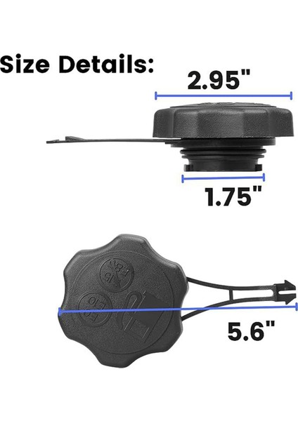 594061 Çim Biçme Makinesine Uygun Benzin Kapağı Değişimi, Briggs & Stratton 675EXI 725EXI Motor Benzin Deposu Kapağı 1 Adet (Yurt Dışından) modelleri