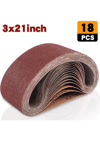 18 Paket Zımpara Kayışı 3X21 Inç (75X533MM) Alüminyum Oksit Zımpara Kayışı (3 Adet 60 80 120 180 240 400 Grit) Bantlı Zımpara Makinesi Için (Yurt Dışından) indirimleri