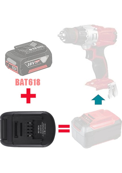 BS18EIN Pil Dönüştürücü Adaptör Şarj Cihazı Bosch 18 V Li-Ion Pil BAT618 BAT609 BAT618G Einhell Lityum Aracı Için (Yurt Dışından) fırsatları