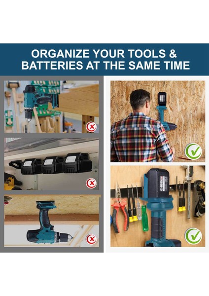 Makita 18V Için 5 Paket Alet Montajı, Makita 18V Pil Bağlantıları/askı/yerleştirme Tutucu Için Pil Tutucu (Yurt Dışından) modelleri