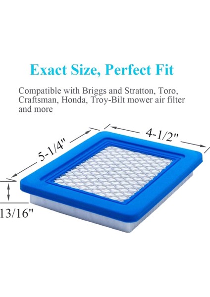 491588S Hava Filtresi, Briggs And Stratton 491588, Toro 20332, Craftsman 3364, Premium Çim Biçme Makinesi O20 20 ile Uyumlu (Yurt Dışından) fırsatları