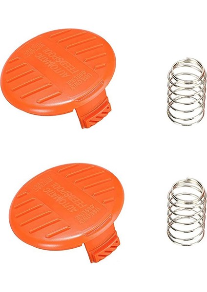 Weed Wacker Bump Cap Yedek RC-100-P Makara Kapağı Kapakları ve Siyah+Decker Afs Düzeltici Için Yay (Yurt Dışından)
