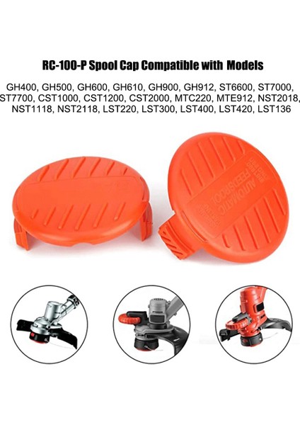 Weed Wacker Bump Cap Yedek RC-100-P Makara Kapağı Kapakları ve Siyah+Decker Afs Düzeltici Için Yay (Yurt Dışından) fiyatları