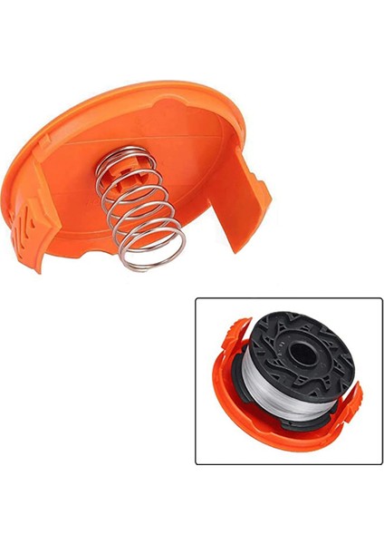 Weed Wacker Bump Cap Yedek RC-100-P Makara Kapağı Kapakları ve Siyah+Decker Afs Düzeltici Için Yay (Yurt Dışından) modelleri
