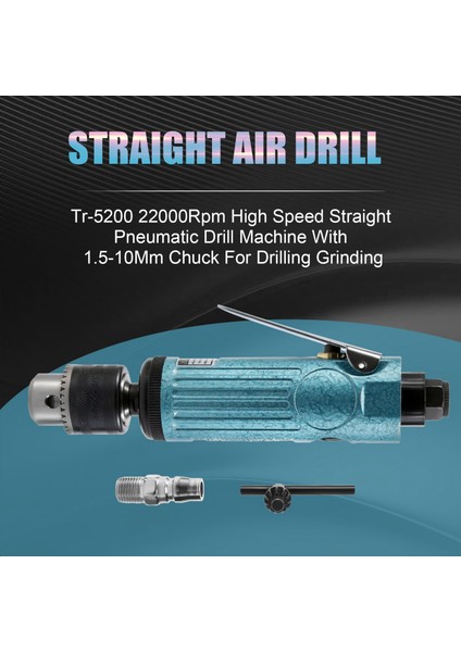 Sondaj Taşlama Için 1.5-10MM Aynalı TR-5200 22000RPM Yüksek Hızlı Düz Pnömatik Matkap Makinesi (Yurt Dışından)