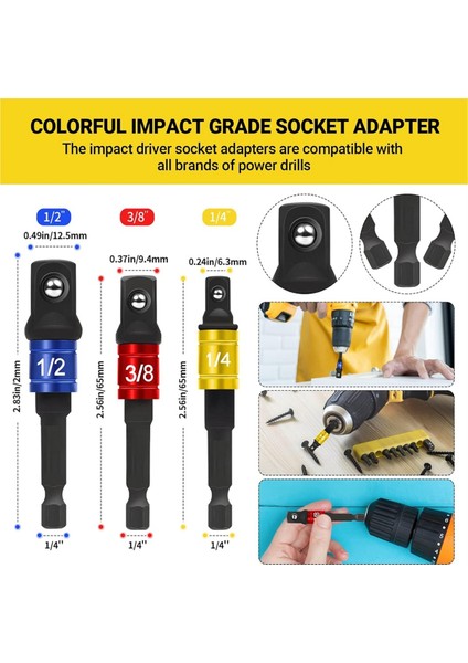 31 Parça Esnek Matkap Ucu Uzatma Seti, 105° Dik Açı Matkap Aparatı, Döndürülebilir Bağlantı Soketi, Altıgen Soket Adaptörü (Yurt Dışından) modelleri