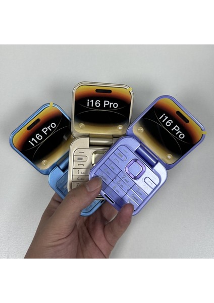 Yeni I16 Pro Çift Sım Olmayan Akıllı Telefon Kapaklı Makine Düğmesi Yaşlı Adam (Yurt Dışından)