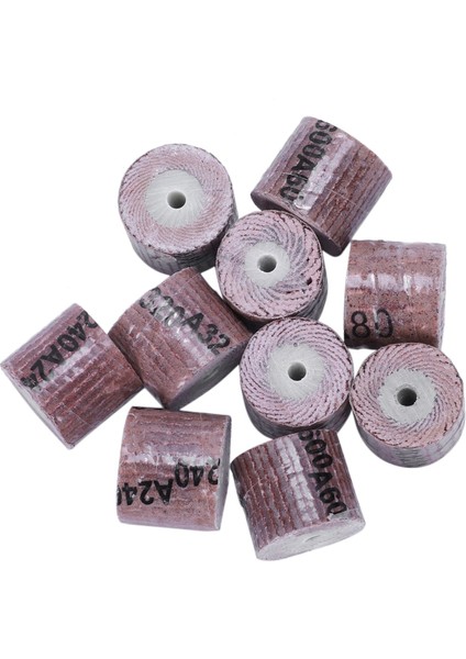 10 Adet 15MM Zımpara Bandı Tekerlek Diski 80/120/240/320/600GRIT Dremel Için Rotarytools (Yurt Dışından)