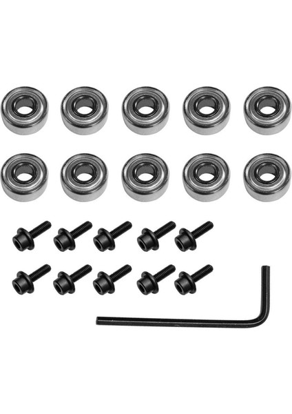 10 Adet Freze Uçları Üstten Monte Bilyalı Rulmanlar Yönlendirici Bit Rulman Tamir Yedek Aksesuar Kiti Için Kılavuz (Yurt Dışından)