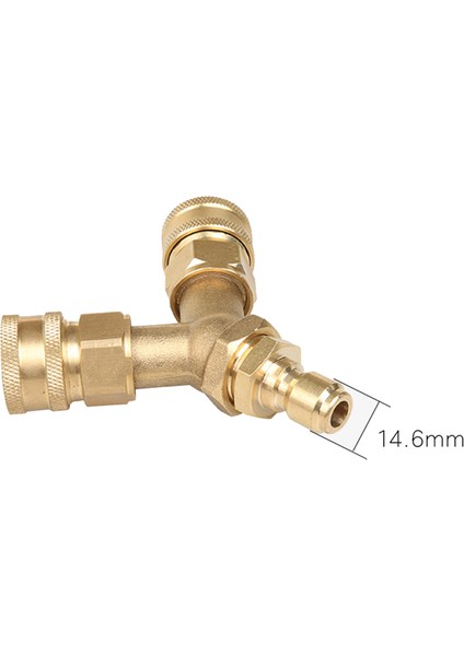 Yüksek Basınçlı Yıkayıcı Için 3/8 Inç Hızlı Çıkarma Konnektörüne Sahip Tee Ayırıcı Adaptörü (Yurt Dışından)