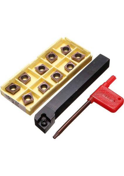 SCLCR1212H09 Tutucu Torna Takım Kesici 10 Adet CCMT09T304-PM Bıçaklı Ekleme Cnc 100MM (Yurt Dışından)
