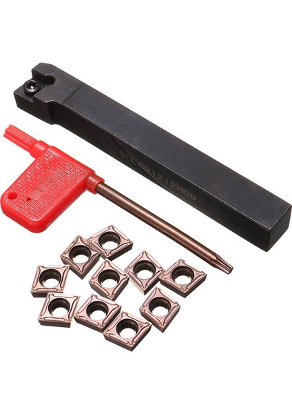 SCLCR1212H09 Tutucu Torna Takım Kesici 10 Adet CCMT09T304-PM Bıçaklı Ekleme Cnc 100MM (Yurt Dışından)