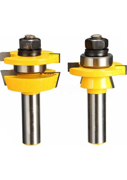 2pcs Raylı Yönlendirici Bit 1/2 Inç Şaft Çalkalayıcı Ağaç Işleme Keski Kesici (Yurt Dışından) fırsatları