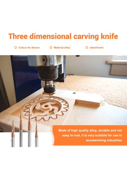 4 Adet Karbür Spiral Konik Küresel Burunlu Uç Freze 6mm Saplı Freze Ucu Ağaç Işleme Cnc Oyma Uçları Ahşap Freze Kesici (Yurt Dışından) fırsatları