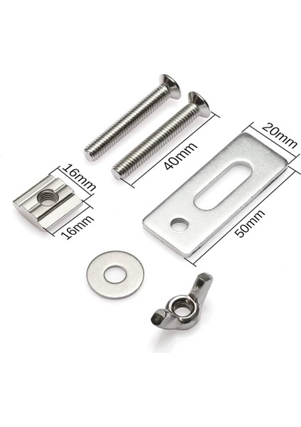8 Adet T-Track Mini Tutma Kelepçesi Takımı, 3018-PRO/3018-MX3/3018-PROVER Cnc Yönlendirici Makinesiyle Uyumlu (Yurt Dışından)