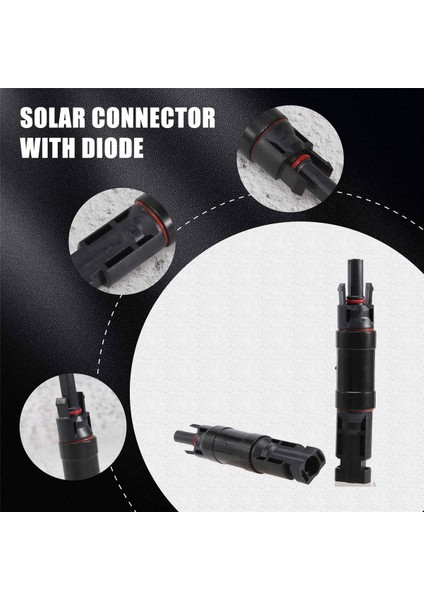 Adet Diyotlu Güneş Konnektörü Su Geçirmez Pv Konnektörü DC1000V 20A IP67 Ppo Erkek Dişi Konnektör Fişi (Yurt Dışından)