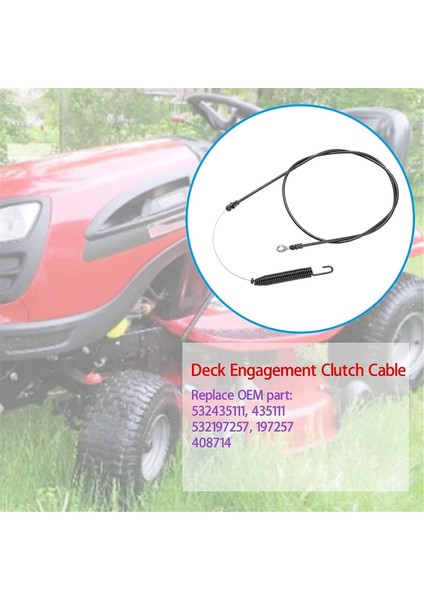 532435111 Güverte Nişan Debriyaj Kablosu Zanaatkar Sürme Biçme Makinesi Için Husqvarna Çim Biçme Makineleri Değiştirin 435111 197257 408714 (Yurt Dışından) fiyatları