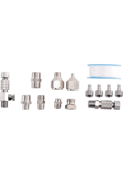 14 Adet Airbrush Adaptör Seti, Airbrush Hızlı Bırakma Bağlantı Elemanları, Airbrush Adaptör Kiti Montaj Konnektör Kiti (Yurt Dışından)