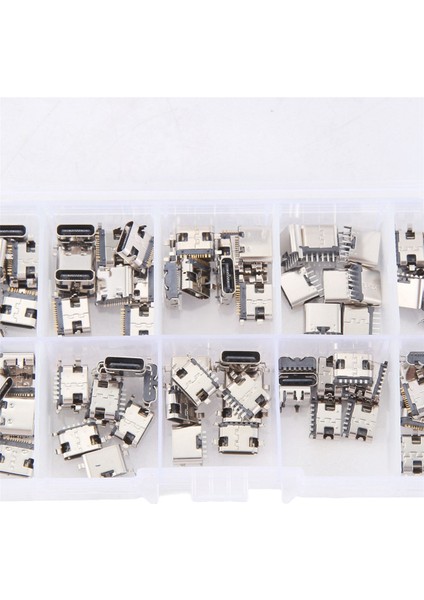 100 Adet/lot 10 Model Tip-C USB Şarj Yuvası Konnektörleri 6 Pin ve 16 Pin'i Telefon ve Dijital Ürün Onarım Kitleri Için Kullanın (Yurt Dışından) modelleri
